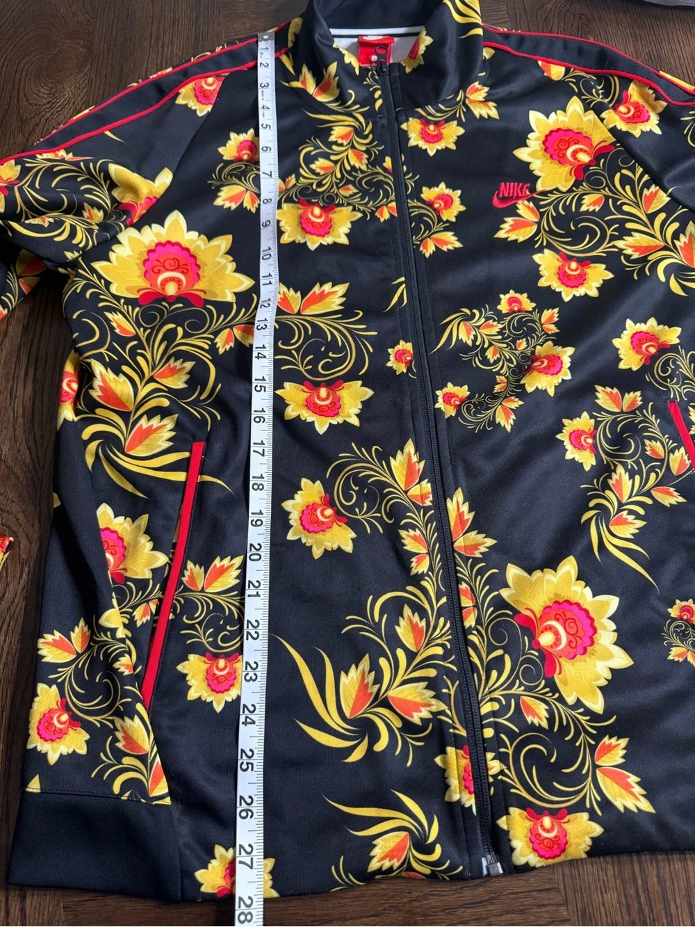 Rare Nike N98 Floral  Jacket Khokhloma Tribute Russian Brazil Black Mens size L